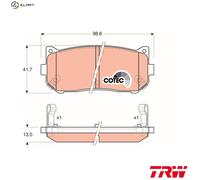 Fits TRW GDB3203 BRAKE PADS /R/SEPHIA,SHUMA 1.5-1.8 92- UK Stock