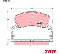 TRW Disc Brake Pad Set GDB3205 for Subaru Impreza Saloon GC EJ20E/EJ22E/EJ16