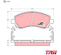 TRW Disc Brake Pad Set GDB3205 for Subaru Impreza Saloon GC EJ20E/EJ22E/EJ16