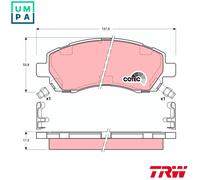 TRW Disc Brake Pad Set GDB3205 for Subaru Impreza Saloon GC EJ20E/EJ22E/EJ16