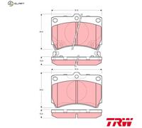 TRW Brake Pad Set GDB3206 - Disc Brake Pads for Mazda Demio & Kia Rio