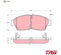 TRW GDB3207 Brake pad set