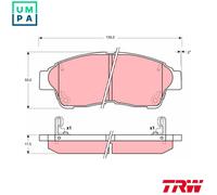 TRW Brake Pad Set GDB3207 - Fits Toyota Picnic 1996-2001