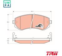 TRW GDB3208 Brake pad set