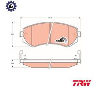 TRW GDB3208 Brake pad set