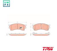 TRW Brake Pad Set GDB3209 – Disc Brake, Fits Mazda 626 Mk V & Premacy