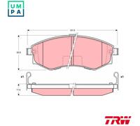 BRAKE PAD SET DISC BRAKE GDB3211 FOR HYUNDAI G6DT/G6AT 3.0L 6cyl SONATA III