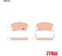 TRW Brake Pad Set GDB3217 - Front Disc Brake for Subaru Impreza/Outback/Forester/Legacy II/IV