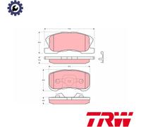 BRAKE PAD SET DISC BRAKE GDB3220 FOR DAIHATSU SIRIONYRVMOVE EJ-DE/VE 1.0L 3cyl