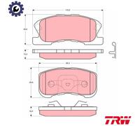 TRW Brake Pad Set GDB3220 – Front Disc – Fits Daihatsu Storia/Move/YRV/Sirion