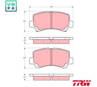 TRW Brake Pad Set GDB3221 – for Suzuki Wagon R+, Sorio, Hatchback and MPV