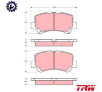 TRW Brake Pad Set GDB3221 – for Suzuki Wagon R+, Sorio, Hatchback and MPV
