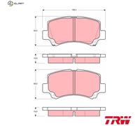 TRW Brake Pad Set GDB3221 – for Suzuki Wagon R+, Sorio, Hatchback and MPV