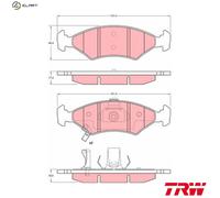 TRW GDB3224 Brake pad set