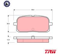 TRW GDB3225 Brake pad set