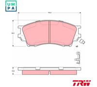 TRW GDB3230 Brake pad set