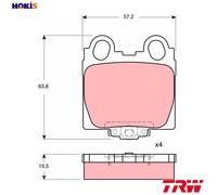 Brake pads GDB3233 TRW for LEXUS GS IS I SC Convertible IS SportCross