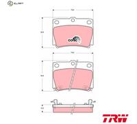 TRW Disc Brake Pad Set GDB3239 – For Mitsubishi Pajero / Shogun / Challenger