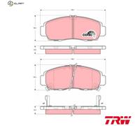 TRW GDB3240 Brake pad set