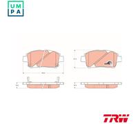 TRW Brake Pads GDB3242 – Fits Toyota Yaris/Vitz, Yaris Verso, Fun Cargo, MR2 III