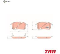 TRW Brake Pads GDB3242 – Fits Toyota Yaris/Vitz, Yaris Verso, Fun Cargo, MR2 III