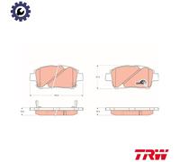 TRW Brake Pads GDB3242 – Fits Toyota Yaris/Vitz, Yaris Verso, Fun Cargo, MR2 III