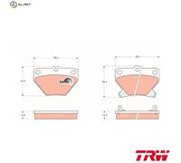 TRW GDB3243 Brake pad set