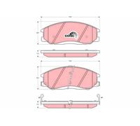 BRAKE PAD SET, DISC BRAKE GDB3244