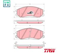 TRW Brake Pad Set GDB3244 – Disc Brake – Fits SsangYong, Hyundai