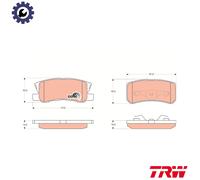 TRW Brake Pad Set GDB3247 - Set of 4, Rear Axle for Mitsubishi ASX (GA_W_) 2009