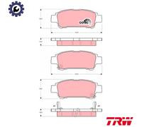 TRW Disc Brake Pad Set GDB3249 - for Toyota Avensis Verso, Previa, Estima II