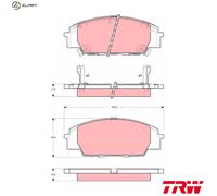 Brake pads GDB3250 TRW for HONDA S2000 CIVIC VII Hatchback CIVIC VIII Hatchback