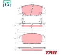 Brake pads GDB3250 TRW for HONDA S2000 CIVIC VII Hatchback CIVIC VIII Hatchback