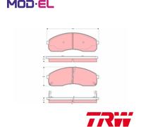 BRAKE PAD SET DISC BRAKE GDB3261 FOR KIA K2900 PREGIO/Bus/Van J3 2.9LJ2 2.7L