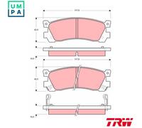 BRAKE PAD SET DISC BRAKE GDB3264 FOR MAZDA 929/IV/Mk/III SENTIA XEDOS EUNOS 2.2L