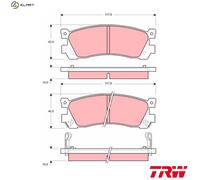 TRW GDB3264 Brake pad set