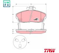 TRW Brake Pad Set GDB3267 – Front Disc for Honda Civic VII (1.4/1.6)
