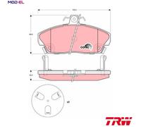 TRW Brake Pad Set GDB3267 – Front Disc for Honda Civic VII (1.4/1.6)
