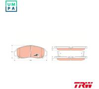 TRW Brake Pads GDB3268 - Front for Honda Civic VII Hatchback / Saloon & Stream