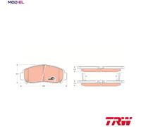 TRW Brake Pads GDB3268 - Front for Honda Civic VII Hatchback / Saloon & Stream
