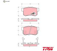 TRW Brake Pad Set GDB3269 for Honda Stream, CR-V II/III, Odyssey