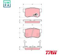 TRW GDB3269 Brake pad set
