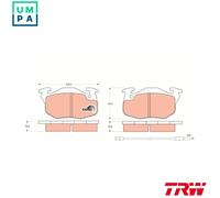 BRAKE PAD SET DISC BRAKE GDB327 FOR RENAULT 11/Hatchback/Van ENCORE SUPER/5 9