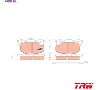 Brake pads GDB327 TRW for PEUGEOT RENAULT CITROËN MERCEDES-BENZ DALLAS