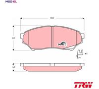 Fits TRW GDB3270 BRAKE PADS /RH/F/ PAJERO 1.6-2.0 98- UK Stock