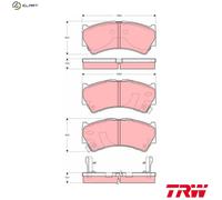 TRW GDB3275 Brake pad set