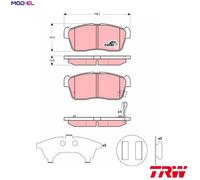 Brake pads GDB3276 TRW for SUZUKI DAIHATSU
