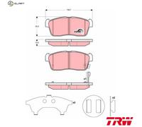 Brake pads GDB3276 TRW for SUZUKI DAIHATSU