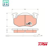 TRW Brake Pads Front GDB328 (R90) - Fits Renault 5, Super 5, Twingo I, Clio I