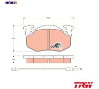 TRW Brake Pads Front GDB328 (R90) - Fits Renault 5, Super 5, Twingo I, Clio I